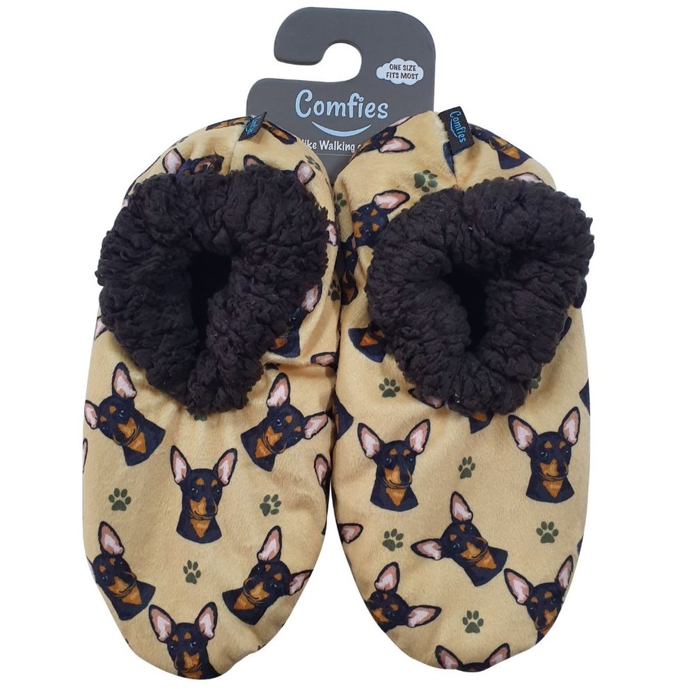 Slippers Chihuahua blk/tan NWT